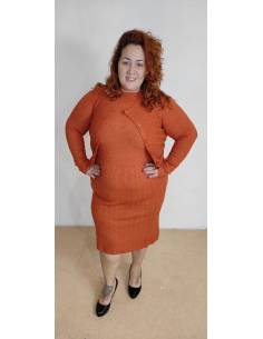 Vestido punto talla grande 2