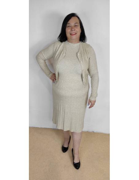 Vestido punto talla grande