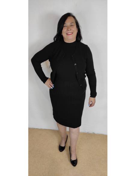 Vestido punto talla grande