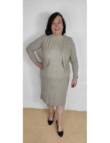 Vestido punto talla grande