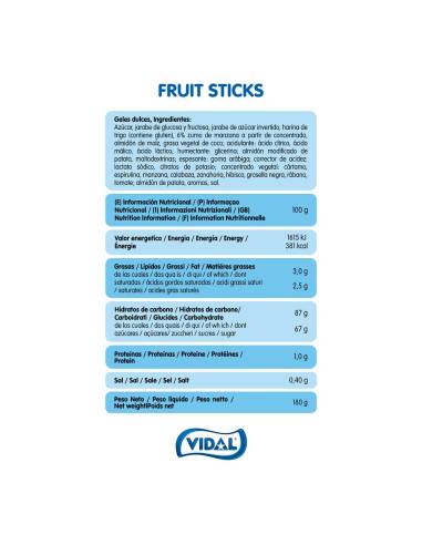 Chuches veganas y naturales (fruit sticks)
