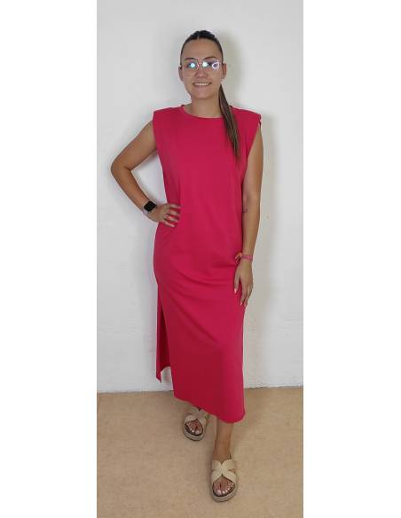 Vestido con hombreras mujer