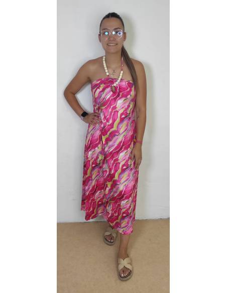 Vestido atado al cuello mujer