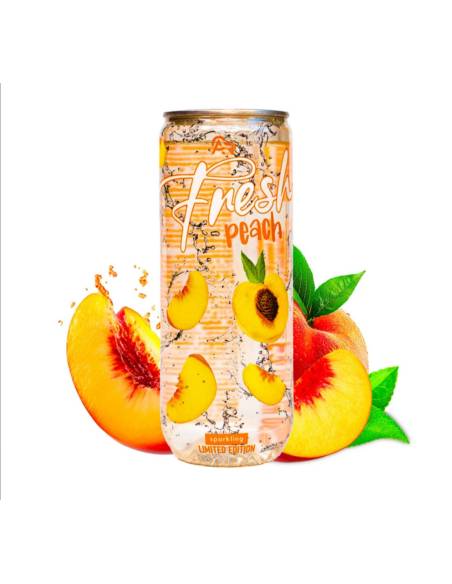 Refresco carbonatado con sabor a melocotón