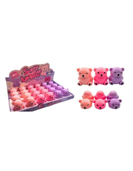 Bálsamo de labios hidratante en forma de osito