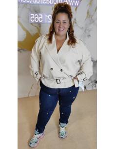 Pantalón vaquero talla grande mujer