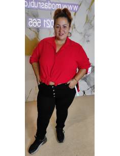 Vaquero negro talla grande mujer