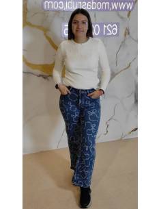 Vaquero mujer pata recta