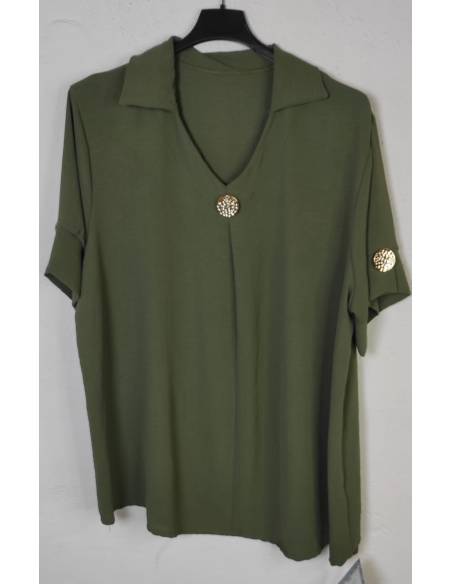 Blusa manga corta mujer