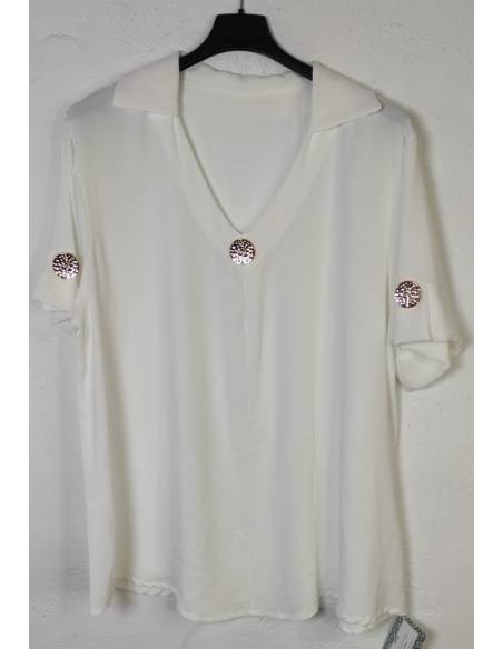 Blusa manga corta mujer