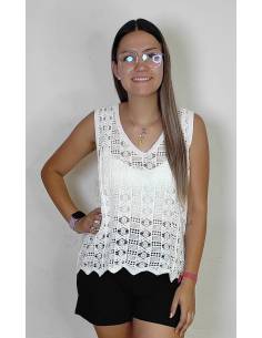 Top croche mujer