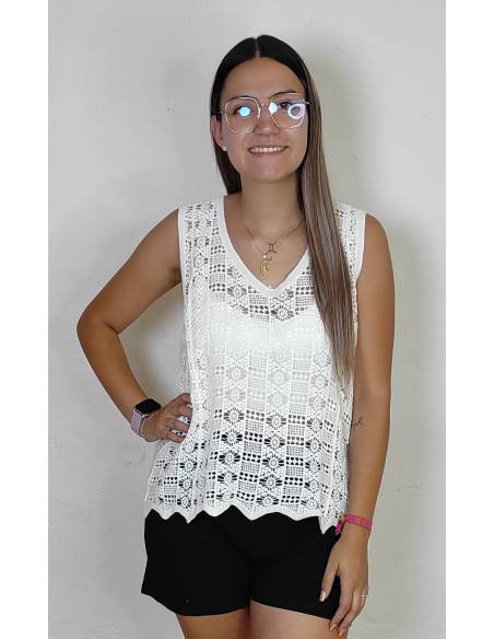 Top croche mujer