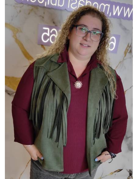 Chaleco antelina talla grande mujer