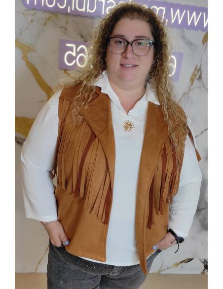 Chaleco antelina talla grande mujer