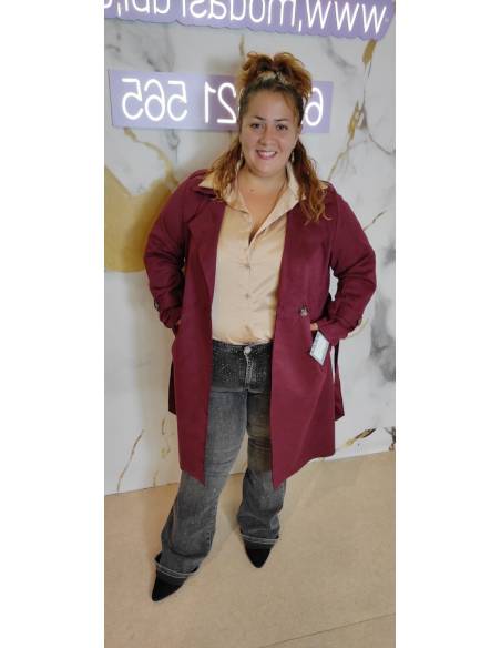 Gabardina larga mujer