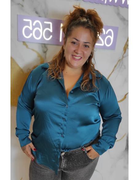 Camisa de raso mujer