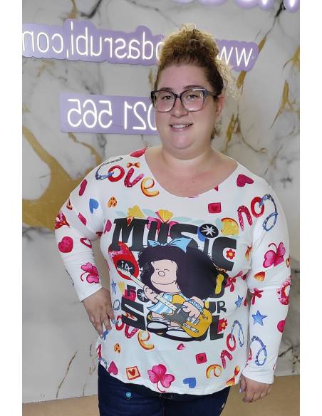 Camiseta talla grande mujer