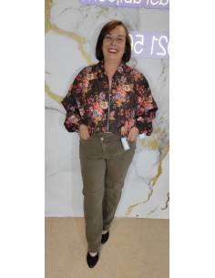 Pantalón vaquero elástico mujer