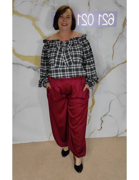 Pantalón raso mujer