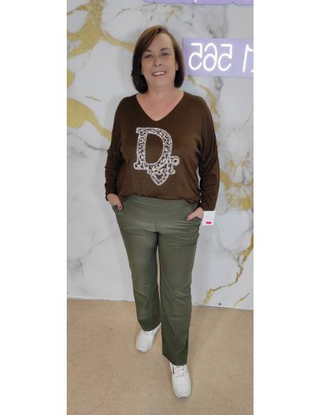 Pantalón talla grande mujer