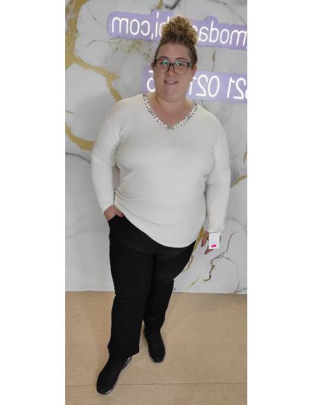 Pantalón talla grande mujer