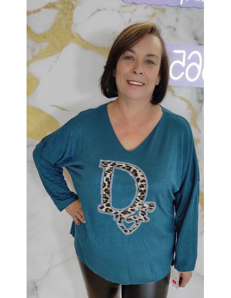 Camiseta con estampado delantero mujer