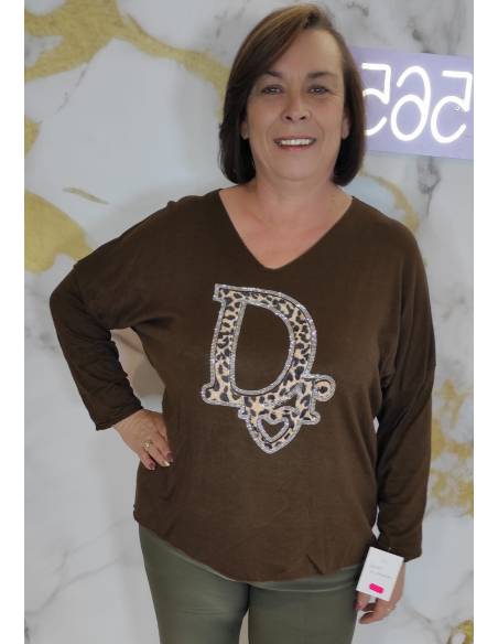 Camiseta con estampado delantero mujer