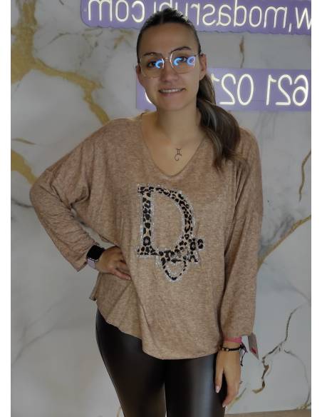 Camiseta con estampado delantero mujer