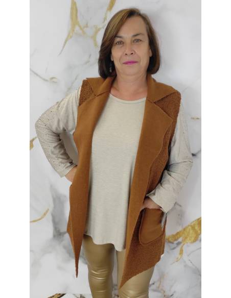 Chaleco borreguito mujer