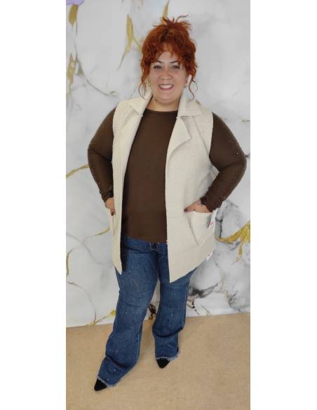 Chaleco borreguito mujer