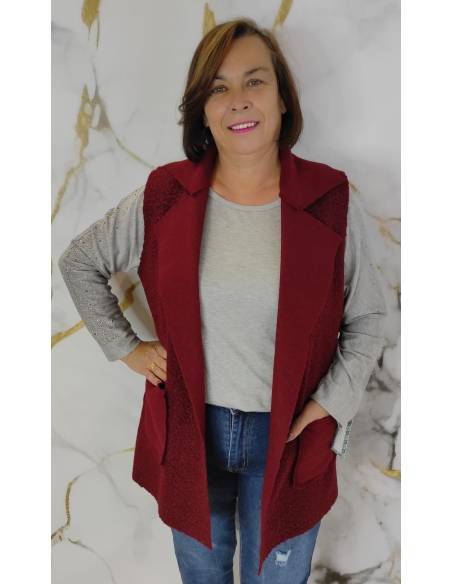 Chaleco borreguito mujer