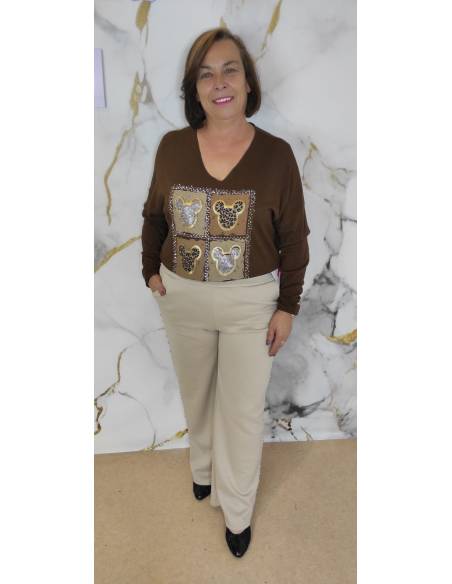 Pantalon tipo chandal mujer