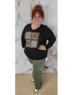 Pantalon tipo chandal mujer