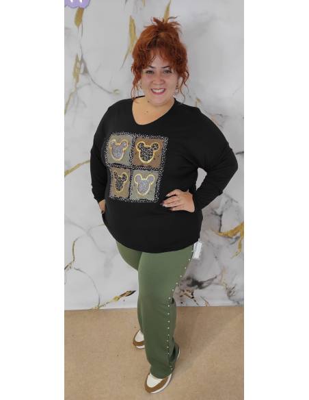 Pantalon tipo chandal mujer