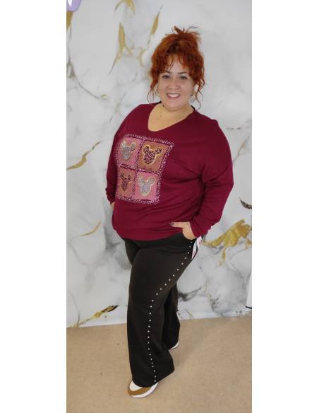 Pantalon tipo chandal mujer