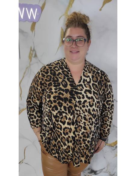 Camiseta de estampado talla grande mujer