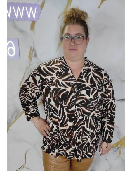 Camiseta de estampado talla grande mujer