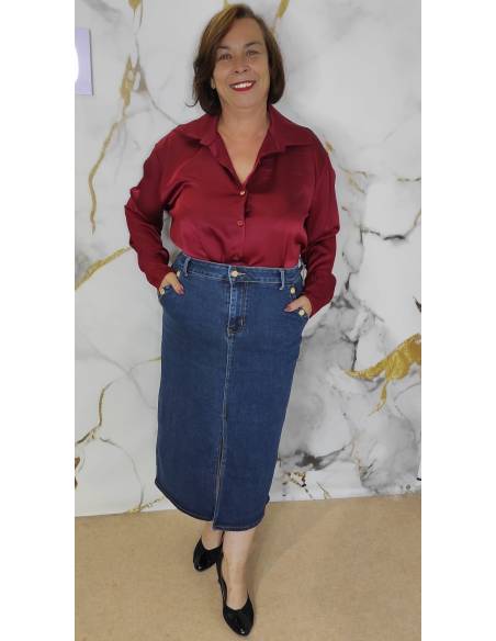 Falda vaquera talla grande mujer