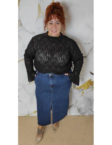 Falda vaquera talla grande mujer