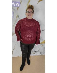 Pantalón polipiel talla grande 2