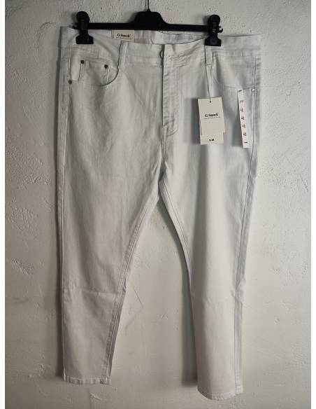 Vaquero talla grande blanco