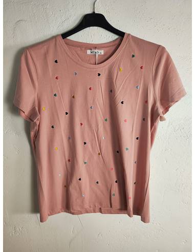 Camiseta corazon de algodón de mujer