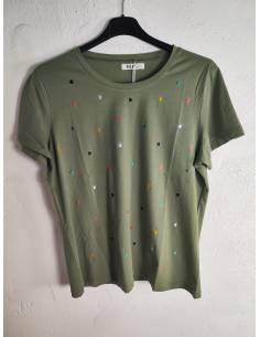 Camiseta corazon de algodón de mujer 2