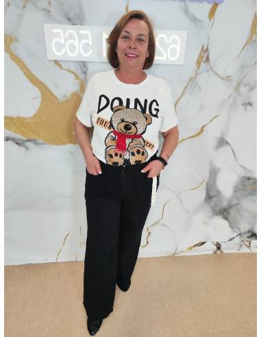 Vaquero negro pata ancha