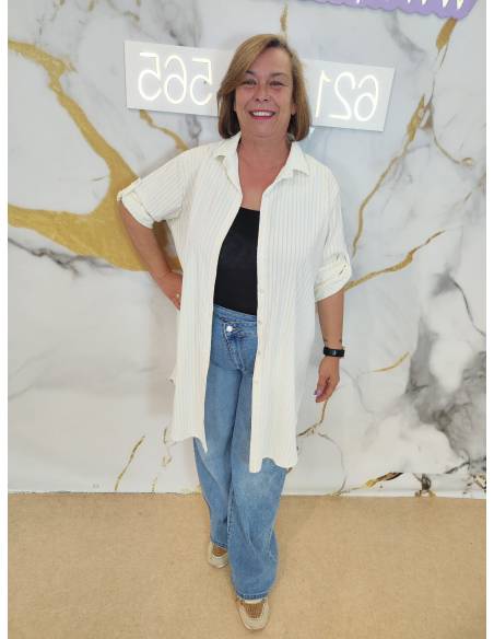 Camisa larga mujer