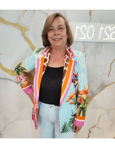 Americana estampada mujer