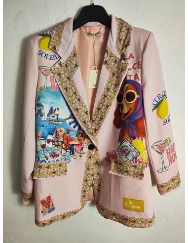 Americana estampada mujer