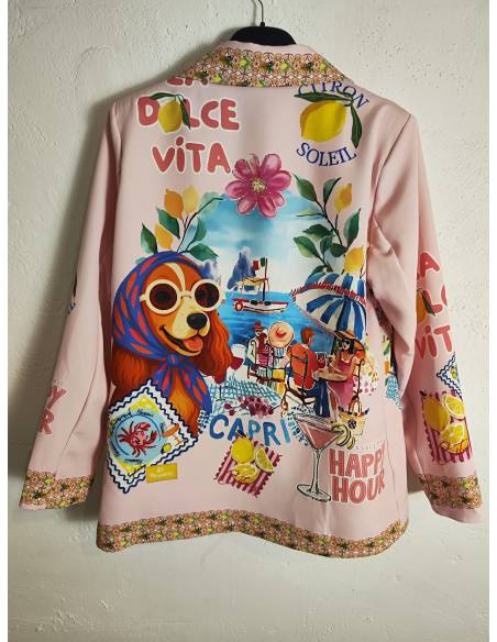 Americana estampada mujer